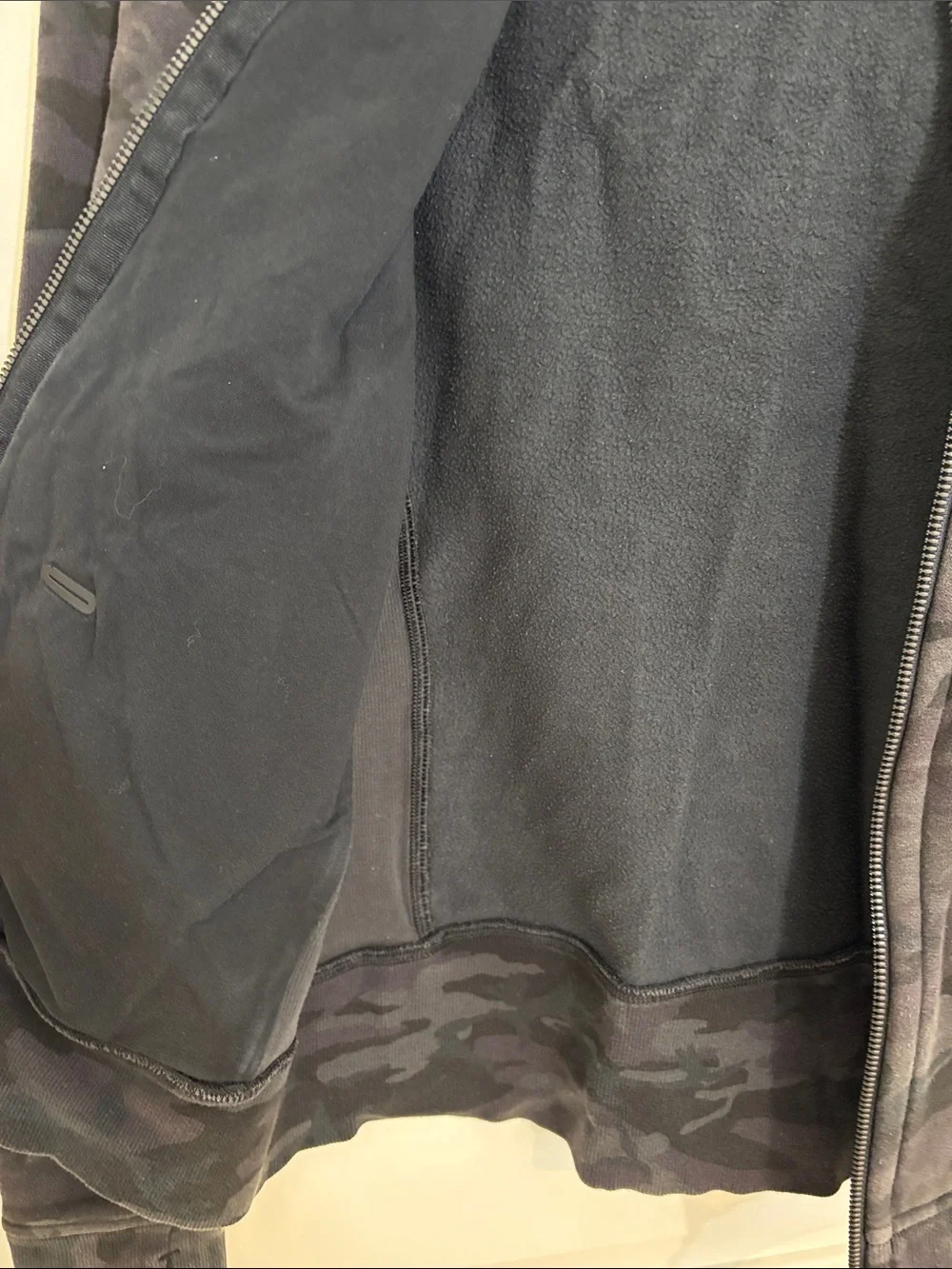 lululemon athletica Black Camo Zip-Up Hoodie